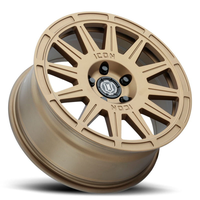ICON Ricochet 17x8 5x100 38mm Offset 6in BS Satin Gold Wheel 7017805060SG 7017805060SG Photo - Unmounted