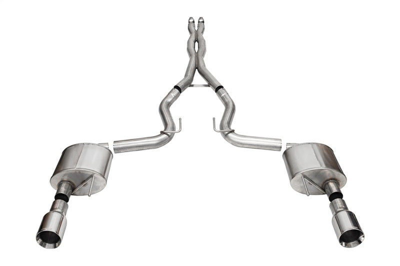 CORSA Performance Corsa 2024 Ford Mustang GT Xtreme CatBack Exhaust Sys 3.0in Dual Rear Exit w/4.5in Straight Cut Tips 21251