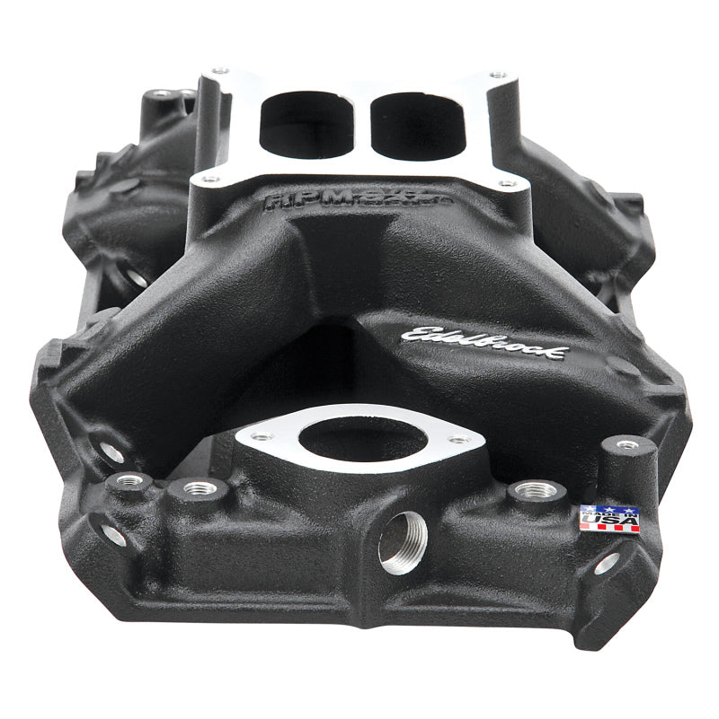 Edelbrock Intake Manifold, Rpm Air-gap, Small-block Chrysler 340-360, Black 75763 Photo - out of package