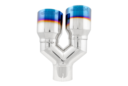 MBRP Universal T304 SS Dual Burnt End Tip 3.5in OD/2.5in Inlet T5170BE T5170BE Photo - Close Up