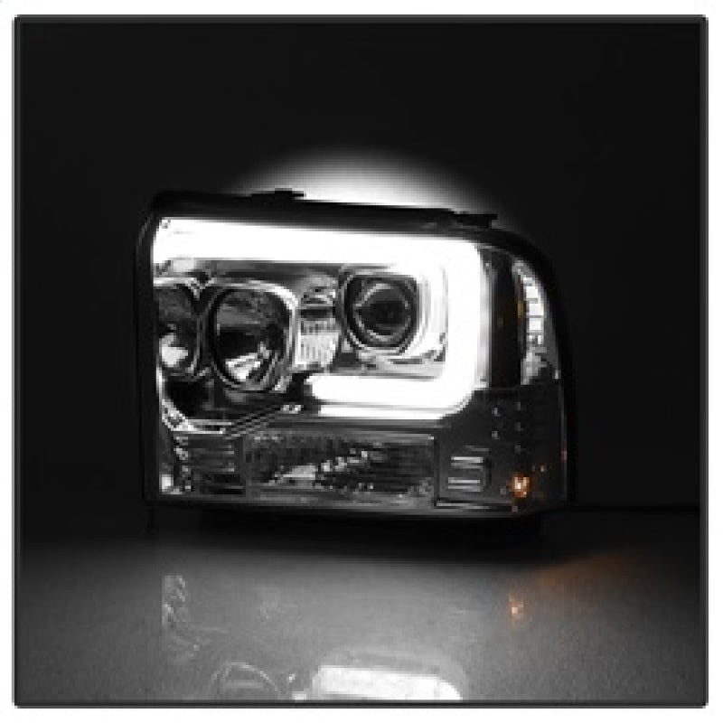 Spyder 05-07 Ford F250/350/450 SD Ver 2 Proj Headlights - Light Bar DRL - Black PRO-YD-FS05V2-LB-C 5084682 5084682 Photo - Unmounted