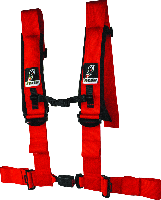 DragonFire Racing Harness 3in Ez Adjust Red 522047 522047 Photo - Primary