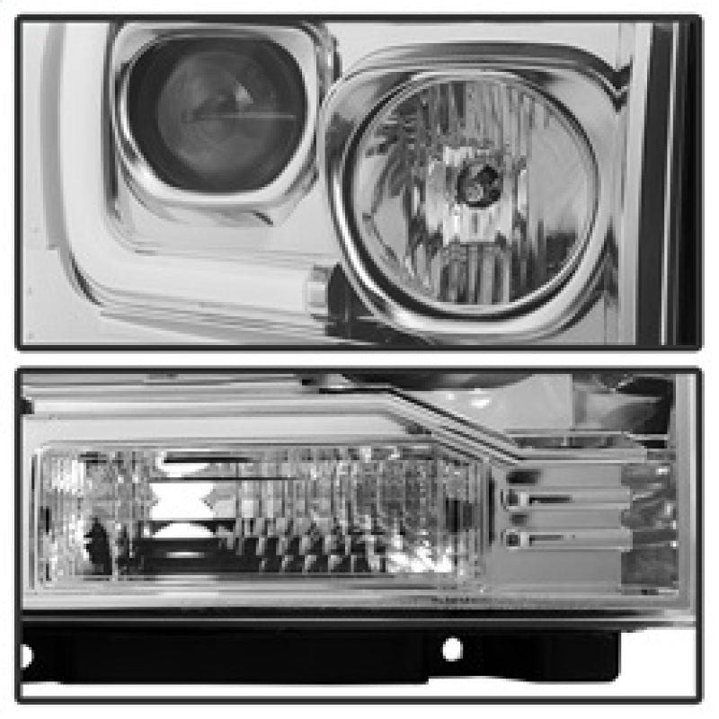 Spyder 05-07 Ford F250/350/450 SD Ver 2 Proj Headlights - Light Bar DRL - Black PRO-YD-FS05V2-LB-C 5084682 5084682 Photo - Unmounted