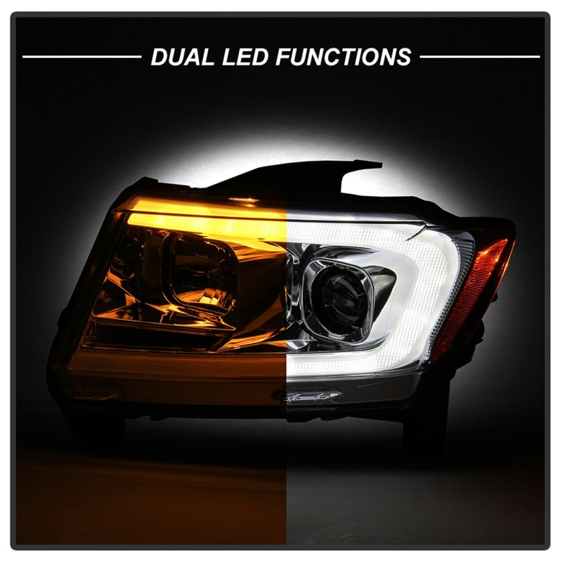 Spyder 11-13 Jeep Grand Cherokee - Light Bar Proj Headlights - Halo Model - Chro - PRO-YD-JGC11-LB-C 5085801 5085801 Photo - Unmounted