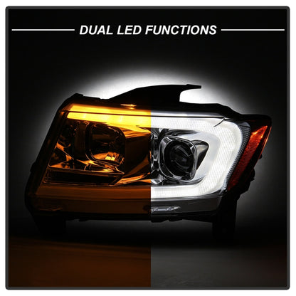 Spyder 11-13 Jeep Grand Cherokee - Light Bar Proj Headlights - Halo Model - Chro - PRO-YD-JGC11-LB-C 5085801 5085801 Photo - Unmounted