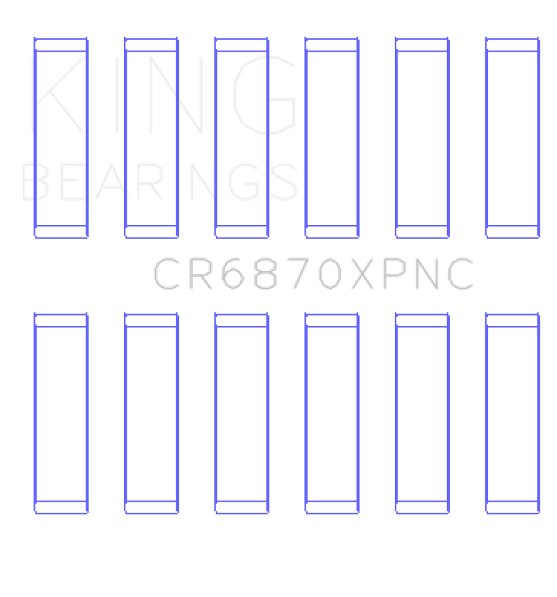 King Engine Bearings King Nissan VR38DETT (Size .025) pMaxKote Performance Con Rod Bearing Set CR6870XPNC0.25 CR6870XPNC0.25 Photo - Primary