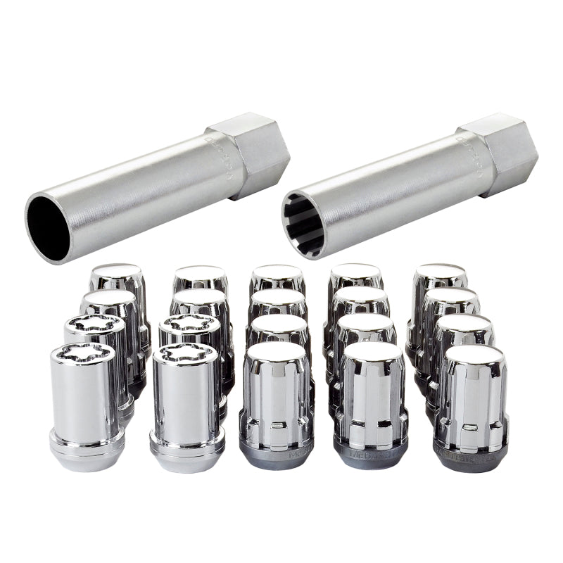 McGard SplineDrive Tuner 5 Lug Install Kit w/Locks & Tool (Cone) M12x1.5 / 13/16 Hex - Chrome (CS) 65557CN 65557CN Photo - Primary