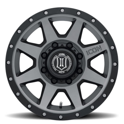 ICON Rebound 17x8.5 8x6.5 13mm Offset 5.25in BS 121.4mm Bore Titanium Wheel 1817858052TT 1817858052TT Photo - Close Up