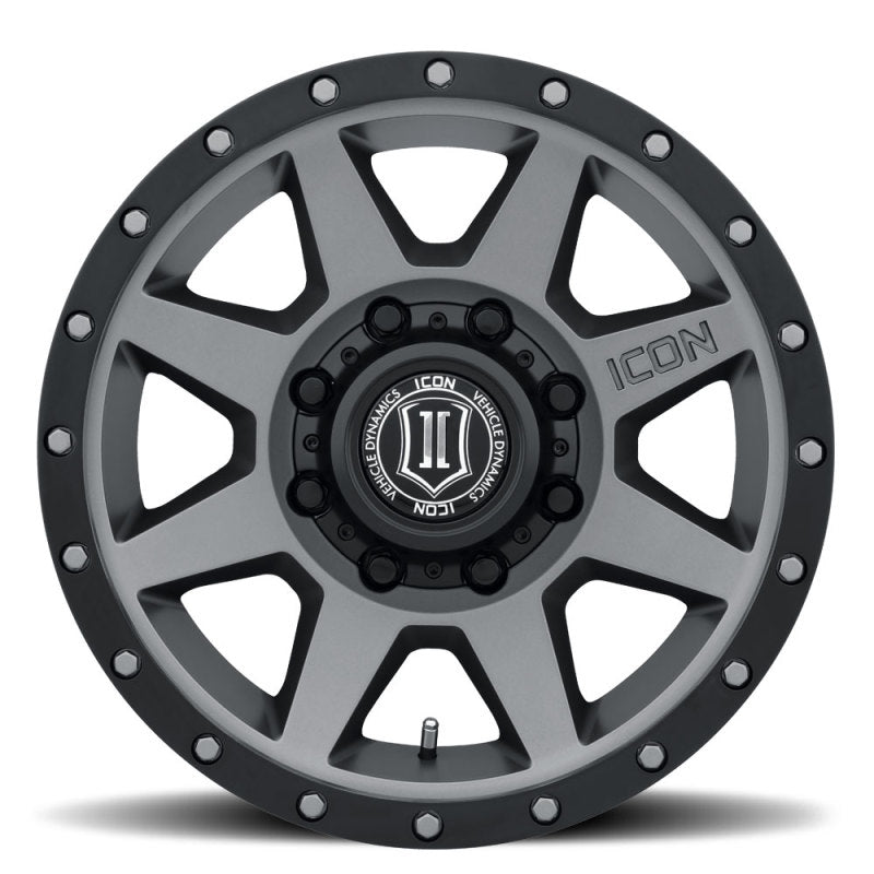 ICON Rebound HD 18x9 8x6.5 12mm Offset 5.5in BS 121.4mm Bore Titanium Wheel 1818908055TT 1818908055TT Photo - Close Up
