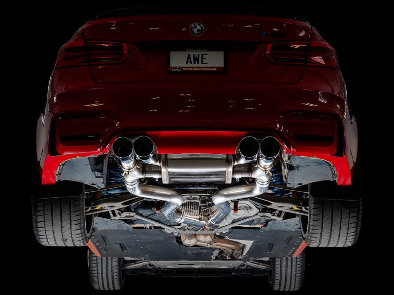 AWE Tuning BMW F8X M3/M4 SwitchPath Catback Exhaust - Diamond Black Tips 3025-43074 3025-43074 Photo - Mounted