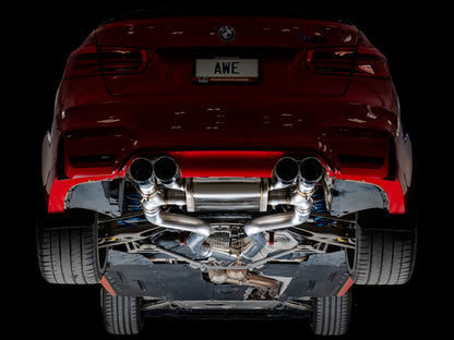 AWE Tuning BMW F8X M3/M4 SwitchPath Catback Exhaust - Diamond Black Tips 3025-43074 3025-43074 Photo - Mounted