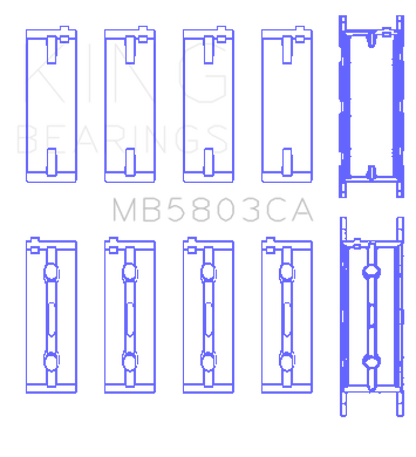 King Engine Bearings King BMW S65B40A Crankshaft Main Bearing Set ( set of 5 ) MB5803CA MB5803CA Photo - Primary
