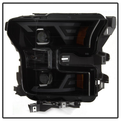 SPYDER xTune 15-17 Ford F-150 DRL LED Light Bar Projector Headlights - Black Smoke (PRO-JH-FF15015-LB-BSM) 9042942 9042942 Photo - Unmounted