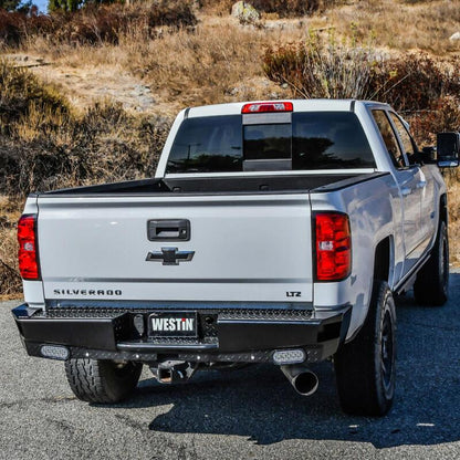Westin 14-18 Chevrolet Silverado HDX Bandit Rear Bumper - Black 58-341155 58-341155 Photo - Mounted