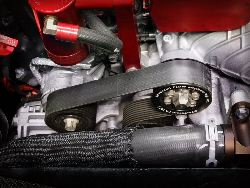 aFe POWER Supercharger Power Pulley 3.10in Fits aFe Pulley Kits for Hellcat Supercharger 79-10006P 79-10006P Photo - Mounted