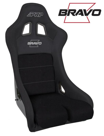 PRP Seats PRP Bravo Composite Seat- Black (PRP Silver Outline/Bravo Silver- Black Stitching) A4502-201 A4502-201 Photo - Primary