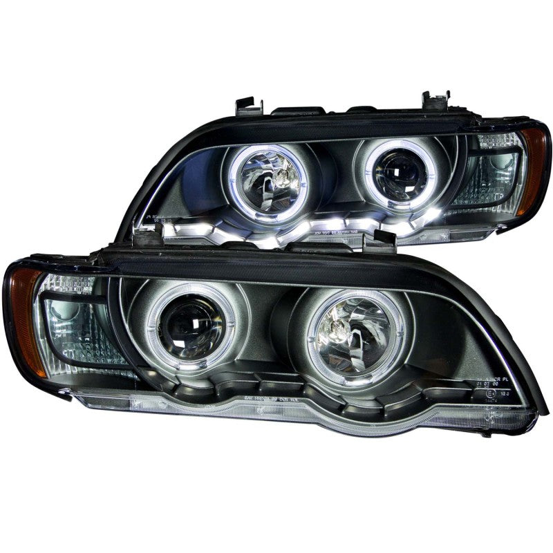 Anzo 2000-2003 BMW X5 Projector Headlights w/ Halo Black 121398 Photo - Primary
