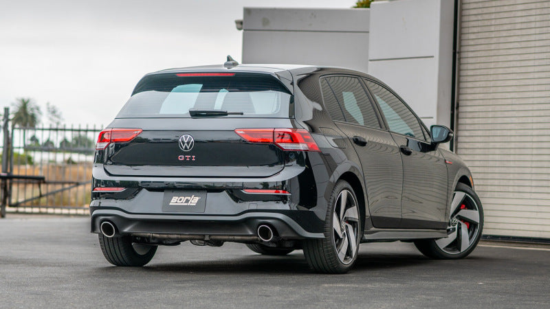 Borla 22-23 Volkswagen Golf GTI 2.0L AT/MT 3inch S-Type Cat-Back Exhaust - 4in Split Single Tips 140883 140883 Photo - Close Up
