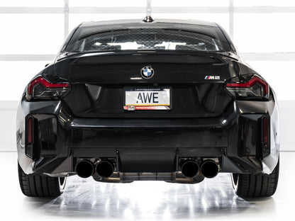 AWE Tuning 23-24 BMW G87 M2 Track Edition Exhaust - Diamond Black Tips 3020-43487 3020-43487 Photo - Mounted