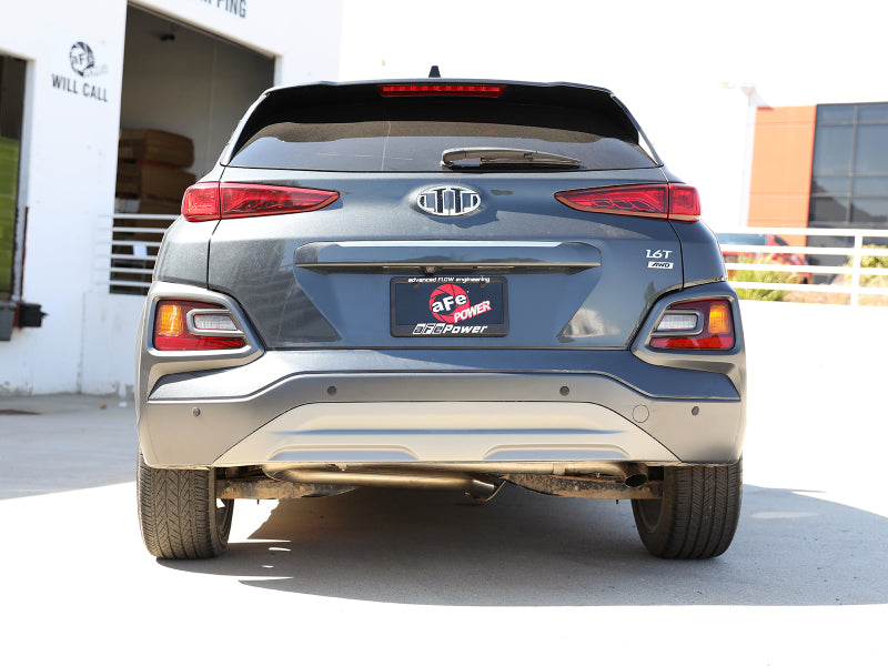 aFe Takeda 2-1/2in 304 SS Axle-Back Exhaust (No Muffler) 18-21 Hyundai Kona L4 1.6L (t) 49-37017NM 49-37017NM Photo - Mounted