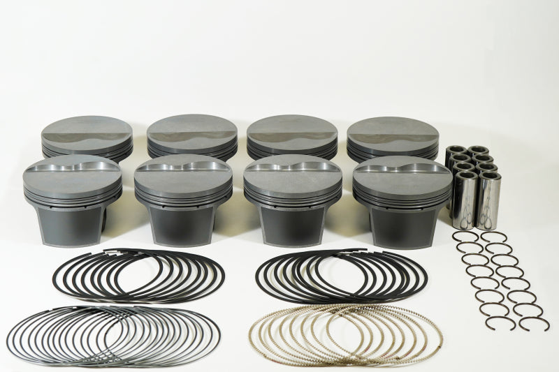 Mahle MS Piston Set SBF 428ci 4.125in Bore 4.000in Stroke 6.25in Rod .927 Pin -6.5cc 12.1CR Set of 8 930245225 930245225 Photo - Primary