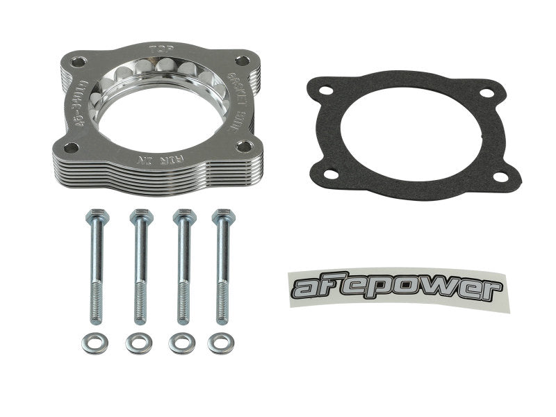 aFe 07-13 Chevrolet Silverado 1500/GMC Sierra 1500 Silver Bullet Throttle Body Spacer - Silver 46-34019 46-34019 Photo - Unmounted