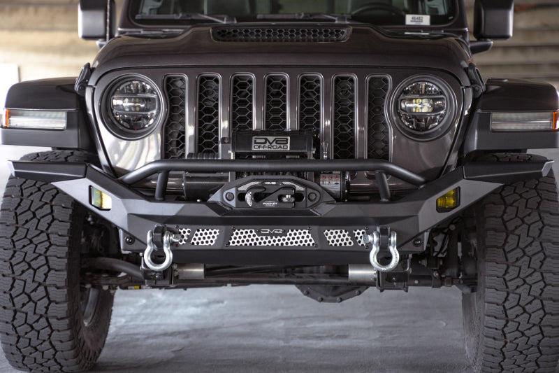 DV8 Offroad 07-18 Jeep Wrangler JK / 18-23 Wrangler JL / 20-23 Gladiator JT MTO Series Front Bumper FBJL-12 FBJL-12 Photo - Unmounted