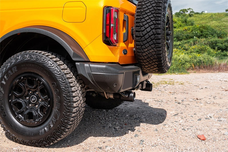 CORSA Performance Corsa 21-22 Ford Bronco 2.7L 2-Door 2.75in Cat-Back Dual Rear Exhaust w/ 4in Straight-Cut Black Tips 21208BPC 21208BPC Photo - Mounted