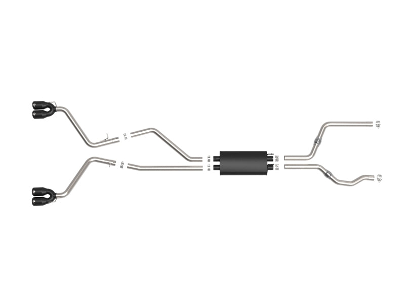 aFe MACH Force-Xp 2.5in. 304 SS C/B Exhaust 20-21 Ford Explorer V6-3.0L - Black Tip 49-33139-B 49-33139-B Photo - Unmounted