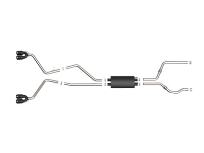 aFe MACH Force-Xp 2.5in. 304 SS C/B Exhaust 20-21 Ford Explorer V6-3.0L - Black Tip 49-33139-B 49-33139-B Photo - Unmounted