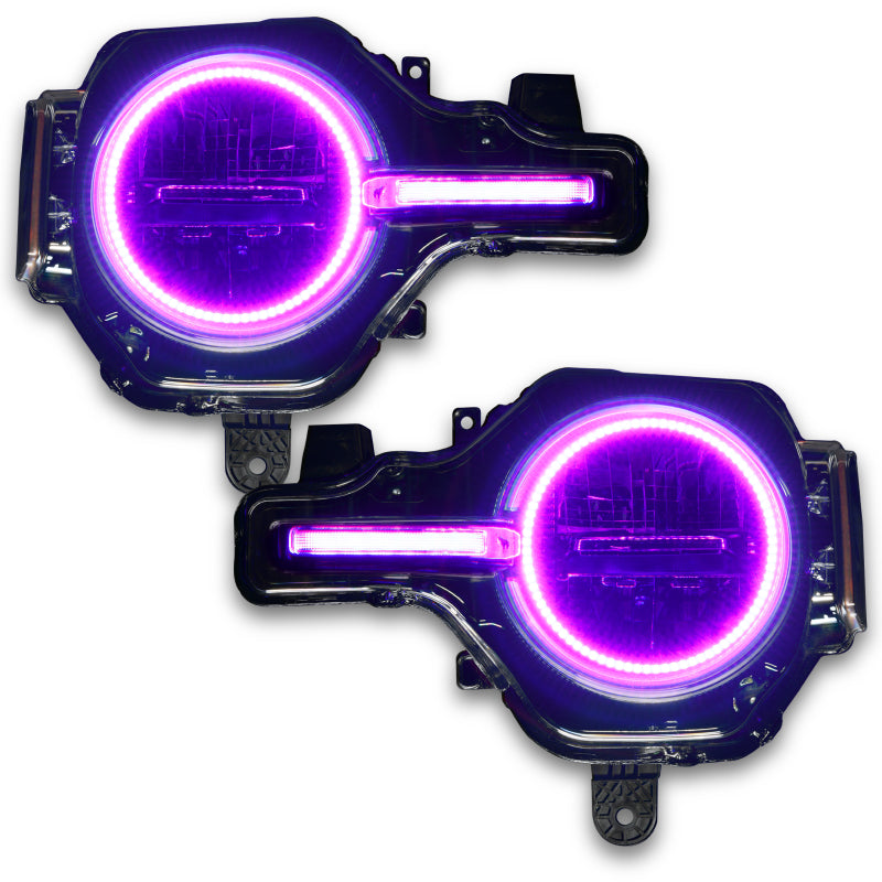 ORACLE Lighting Oracle 21-22 Ford Bronco Headlight Halo Kit w/DRL Bar - Base Headlights ColorSHIFT -w/No Controller 1471-334 1471-334 User 1