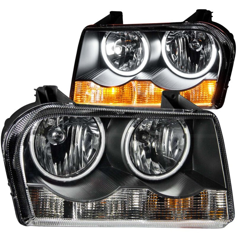 Anzo 2005-2010 Chrysler 300 Crystal Headlights w/ Halo Black (CCFL) 121138 Photo - Primary