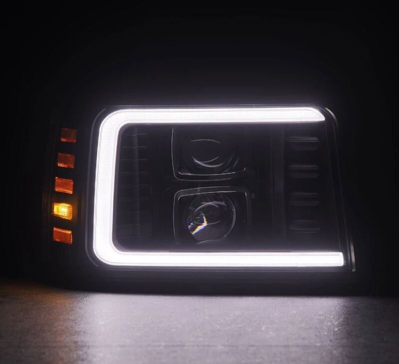 AlphaRex 92-96 Ford F-Series/Bronco LUXX-Series Proj Headlights Blk w/Actv Light SeqSig & SBDRL 880268 880268 User 2