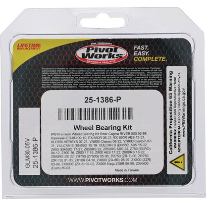 Pivot Works Cagiva, Kawasaki Wheel Bearing Kit Premium Bearings 25-1386-P 25-1386-P Photo - Primary
