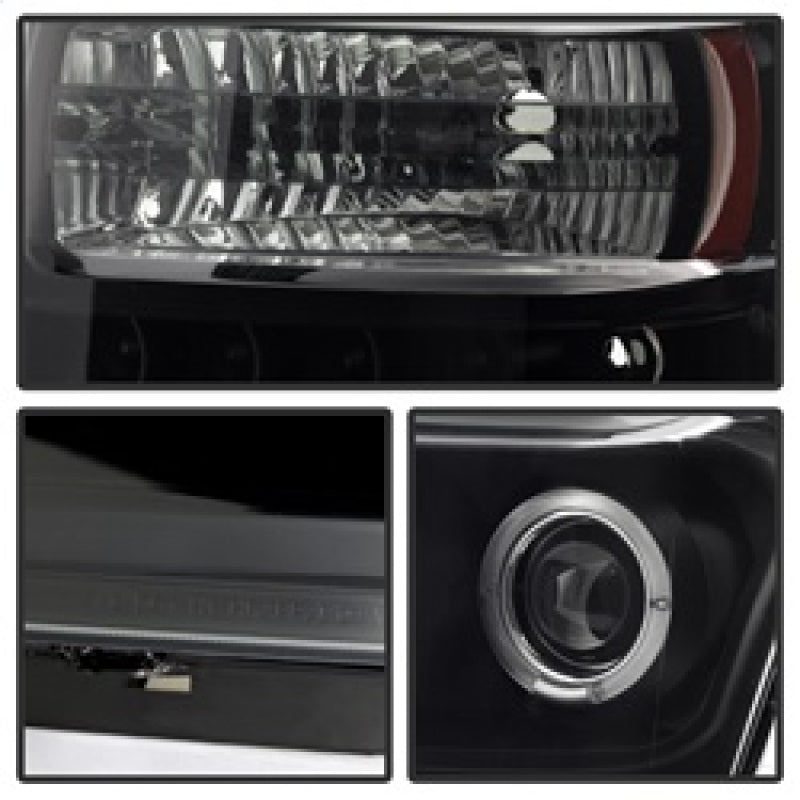 Spyder Ford F250/350 08-10 Projector Headlights LED Halo LED Blk Smke PRO-YD-FS08-HL-BSM 5078490 5078490 Photo - Unmounted