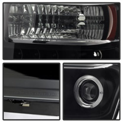 Spyder Ford F250/350 08-10 Projector Headlights LED Halo LED Blk Smke PRO-YD-FS08-HL-BSM 5078490 5078490 Photo - Unmounted