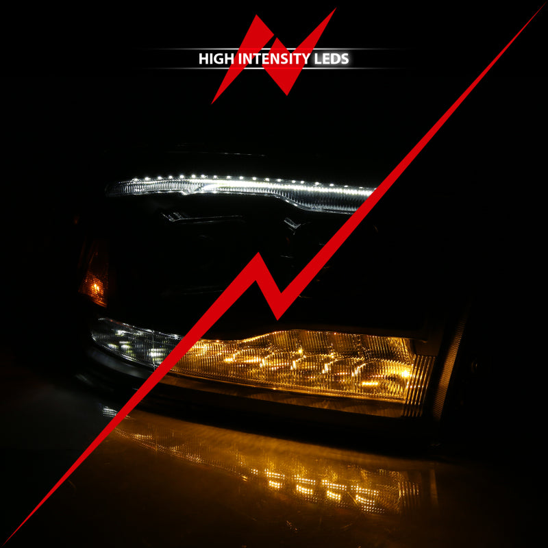 ANZO 2009-2018 Dodge Ram 1500 Projector H.L. Switchback Black Amber 111441 111441 User 5