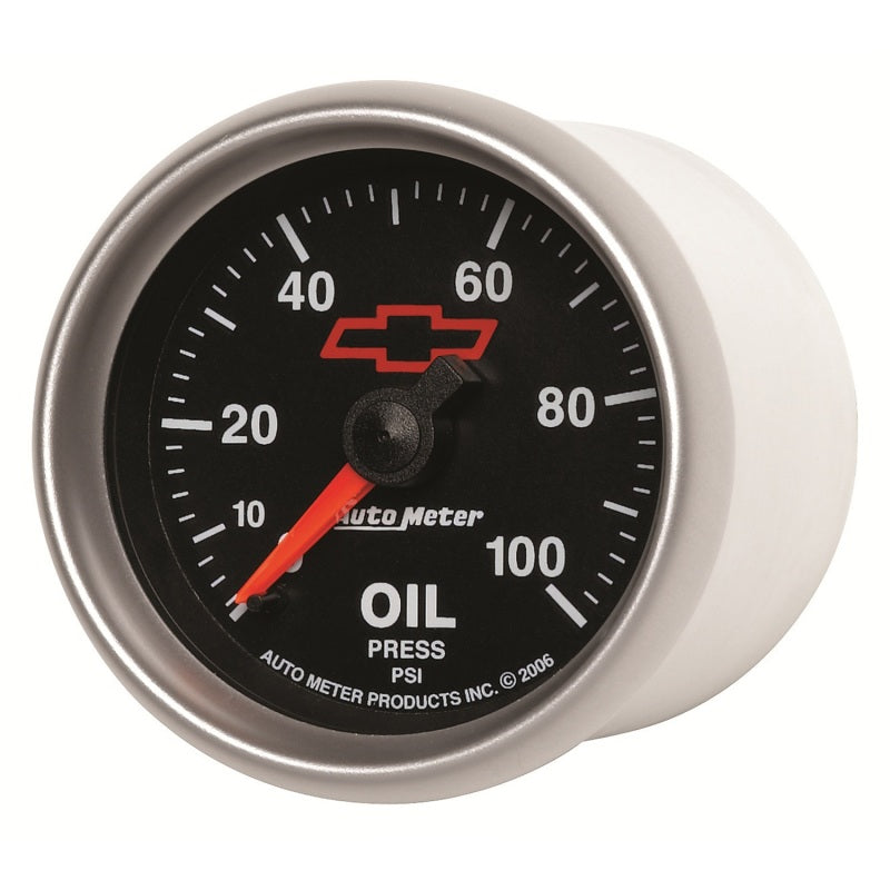 Autometer Gauge, Oil Pressure, 2 1/16", 100Psi, Mechanical, Gm Bowtie Black 3621-00406 User 1