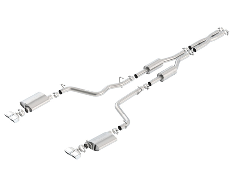 Borla 09-14 Dodge Challenger R/T 5.7L RWD 2Dr. Dual Rctgl. Angle S-Type CB Exhaust - Rear Split Exit 140707 140707 Photo - Primary