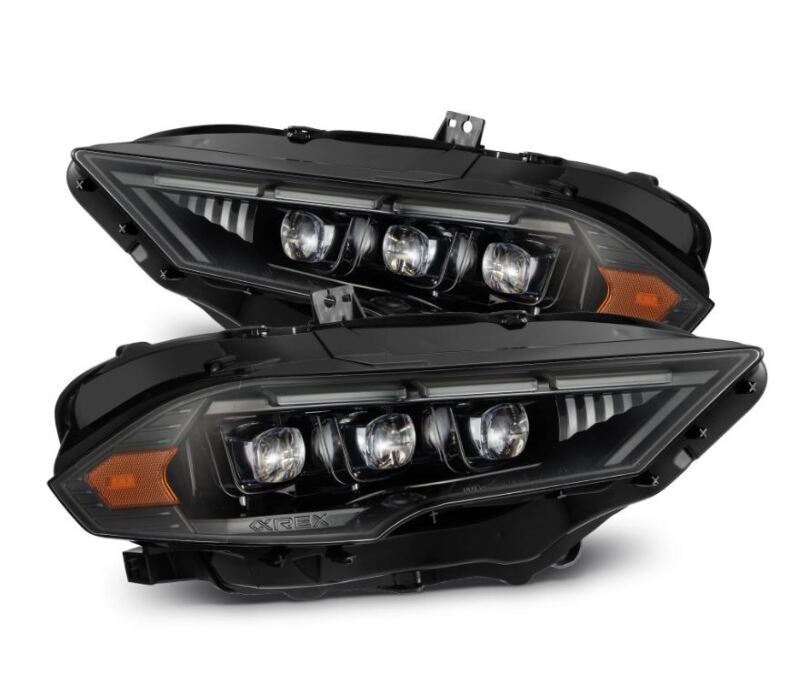 AlphaRex 18-20 Ford Mustang NOVA LED Proj Headlights Alpha-Black w/Activ Light/Seq Signal/Switch DRL 880263 880263 Photo - Primary