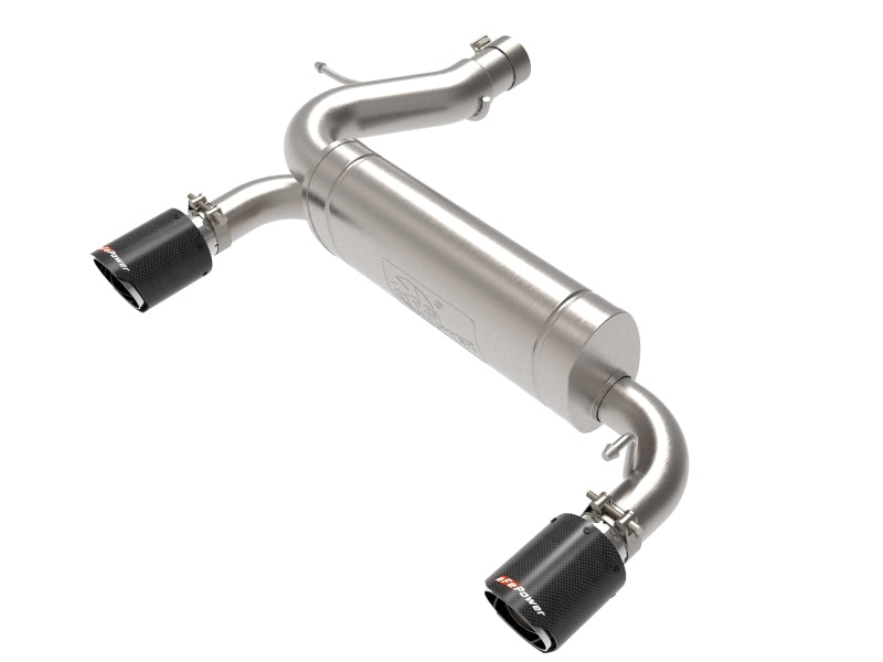 aFe Vulcan 3in 304 SS Axle-Back Exhaust 2021 Ford Bronco L4-2.3L (t)/V6-2.7L (tt) w/ Carbon Tips 49-33137-C 49-33137-C Photo - Primary