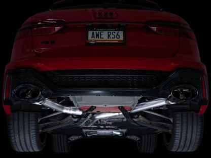 AWE Tuning 21-23 Audi C8 RS6/RS7 SwitchPath Cat-back Exhaust - Diamond Black Tips 3025-33776 3025-33776 Photo - Mounted