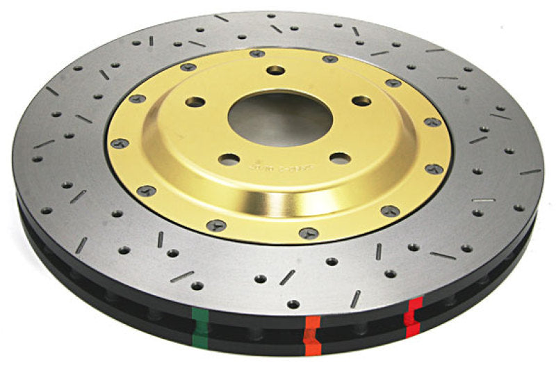 DBA 97-04 Corvette C5/C6 Front Drilled & Slotted 5000 Series 2 Piece Rotor Assembled w/ Gold Hat 52994GLDXS 52994GLDXS Photo - Primary