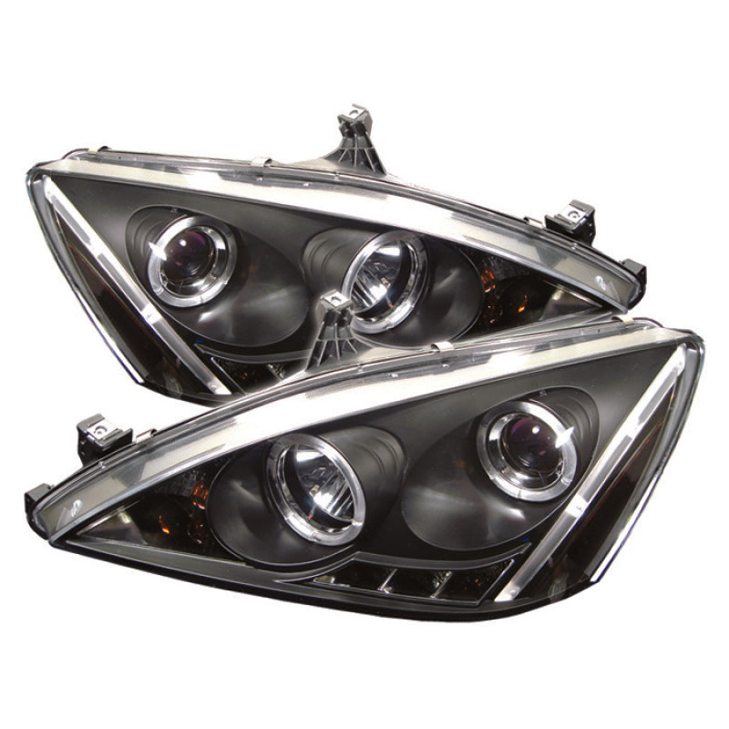 Spyder Honda Accord 03-07 Projector Headlights LED Halo Amber Reflctr LED Blk PRO-YD-HA03-AM-BK 5010636 5010636 Photo - Primary