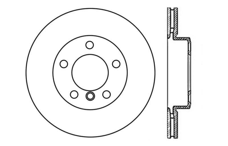 StopTech Disc Brake Rotor 127.34108R 127.34108R Technical Drawing