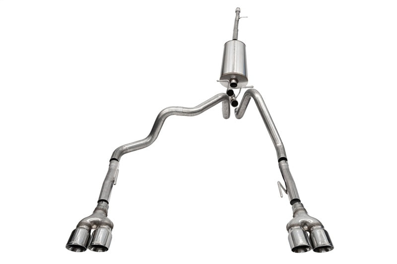 CORSA Performance Corsa 19-23 Chevrolet Silverado 1500 Cat-Back Dual Rear Exit with Twin 4in Polished Pro-Series Tips 21202 21202 Photo - Primary