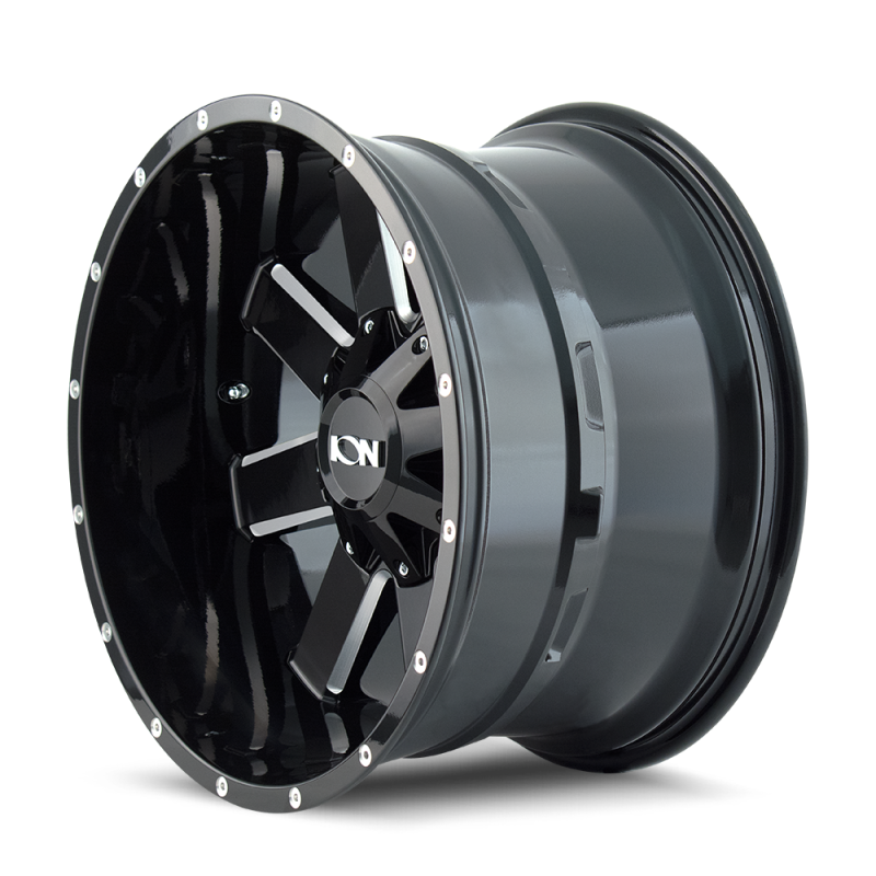 ION Wheels ION Type 141 18x9 / 8x165.1 BP / 18mm Offset / 125.2mm Hub Gloss Black Milled Wheel 141-8976M18 141-8976M18 Photo - Primary