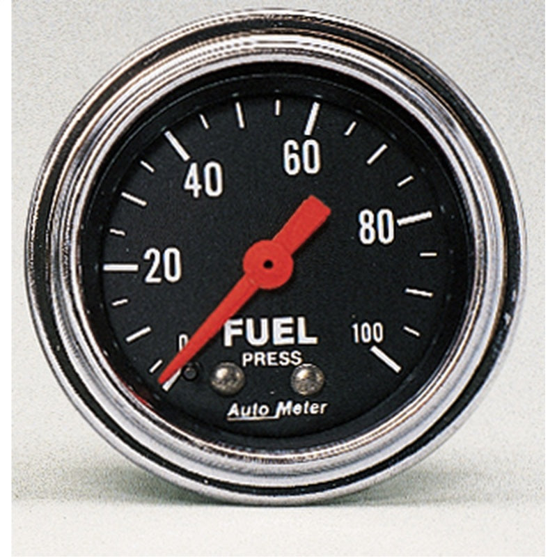 Autometer Gauge, Fuel Pressure, 2 1/16", 100Psi, Mechanical, Traditional Chrome 2412 Photo - Primary
