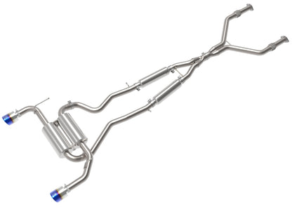 aFe 14-15 Infiniti Q50 V6 3.7L Takeda 2-1/2in 304 SS Cat-Back Exhaust System w/ Blue Flame Tips 49-36136-L 49-36136-L Photo - Primary
