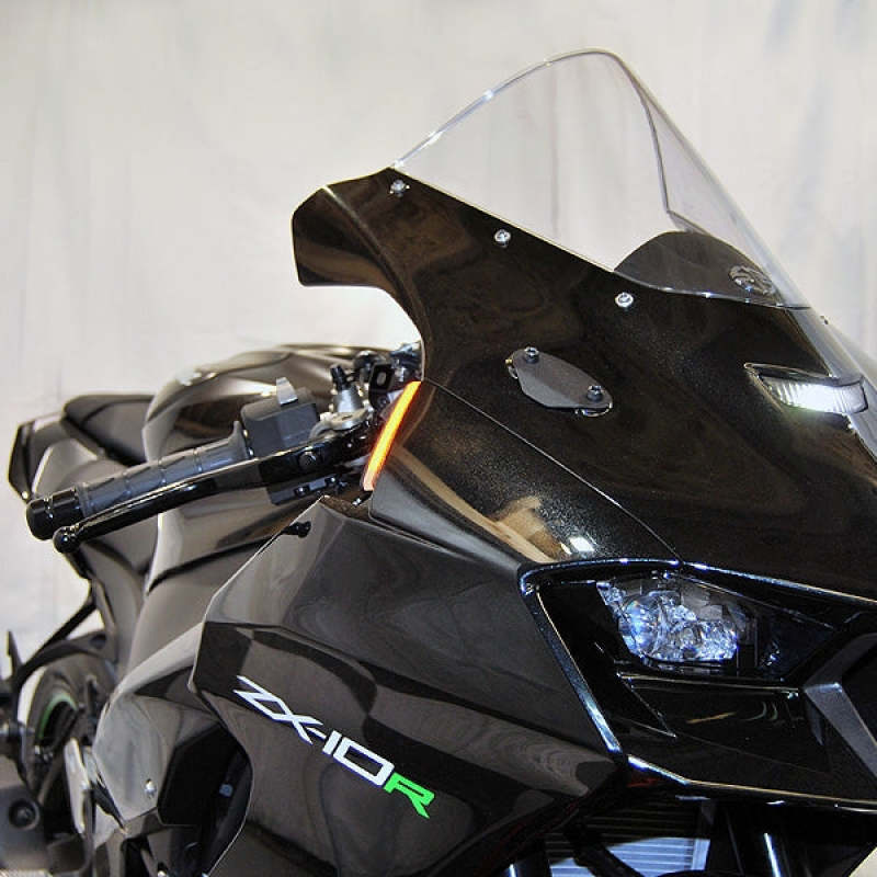 New Rage Cycles 20-24 Kawasaki ZX-10R Mirror Block Off Plates ZX10-20-MBO ZX10-20-MBO Photo - Primary
